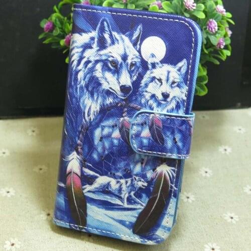 1x Wolf Group Wallet Flip case cover for BQ BQS 5037 5022 5070 5059 5515 5050 5201 5060 5035 5520 5044 5505 5065 5020 4072