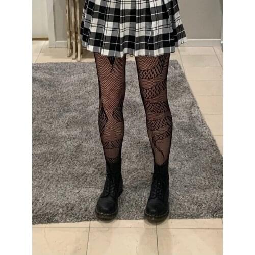 1 pair snake-shaped pantyhose mesh punk Snake fishnet socks stretch pantyhose snake socks sexy pantyhose