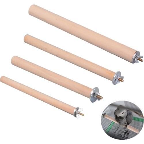 1PC Parrot Pet Raw Wood Hanging Stand Rack Toy Wooden Platform Parakeet Branch Perches Bird Accessories for Bird Cage