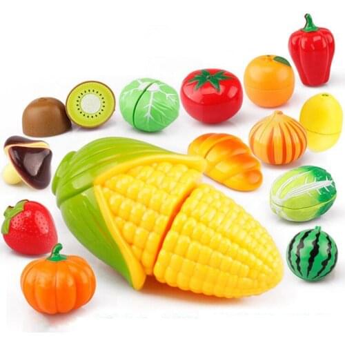 1PC Educational Cooking Simulation Miniature Food Model Fruits and Vegetables Pretend Play Kitchen Toys for Kids Children Girl