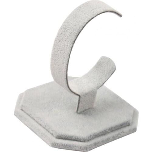 5pcs Bracelet Wrist Watch Display Rack Holder Shop Show Case Stand Grey Velvet