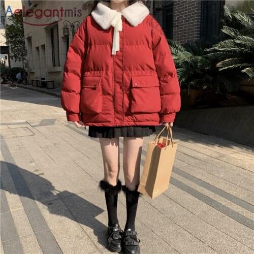 Женские красные куртки Aelegantmis China At AliExpress