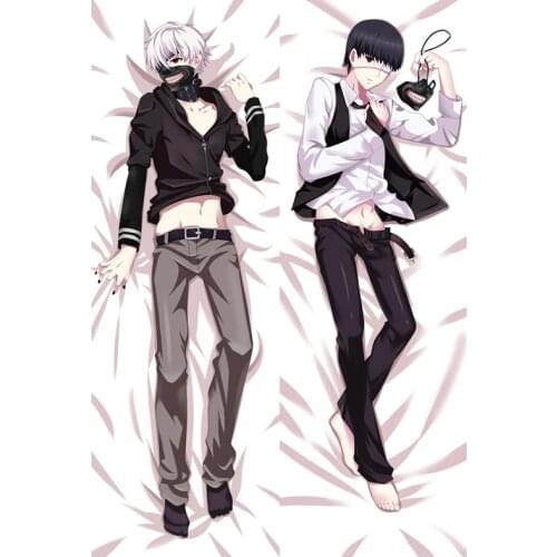 Anime Tokyo Ghoul Pillow Covers Kaneki Ken Mask Touka Kirishima Kamishiro Rize Life Two-sided Bedding Body Hugging Pillowcase