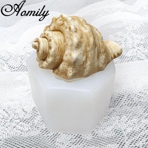 Aomily Ocean Conch Shaped Cake Silicone Chocolate Molds Fondant Cake Decorating Tools Resin Clay Mould Resin Mold Baking Tools