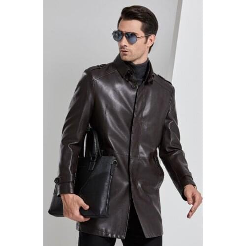 Big Size M-4XL! 2020 New Jacket Men Autumn Winter Mens Leather Jackets Outdoor Windbreaker Medium Long jaqueta masculina