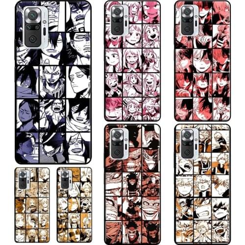 Bakugo Izuk Todoroki Collage BNHA Case For Xiaomi Redmi Note 8 Pro 10 9 8T 9S Phone Case For Redmi 9 9A 9C 9T 8A 7A 6A K40