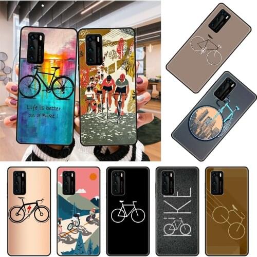 Phone Case For Huawei P20 P30 P40 P Smart Z 2019 P10 Mate 30 10 20 Lite Pro Black Cover Etui 3D Waterproof Art Sports Bike