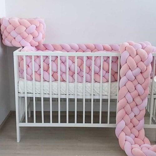 6 shares braid baby bed cot bumper baby braid protector for cot bumper baby girl crib for baby braid in the crib