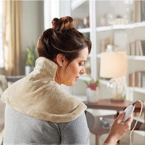 Electric Large Heating Pad Blanket Cover Pain Relief Temperature Controller Portable Heating Shawl for Shoulder, Neck and Back