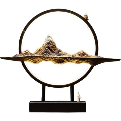 Ceramic Incense Burner Lotus Buddha Backflow Metal Aromatherapy Lamp Smoke Fall Hanging Incienso Quemador Home Decor MJ1026