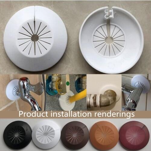 1pcs Plastic Wall Hole Cover Cap Round Duct Pipeline Valve Pipe Plug Snap-on Plate Kitchen Faucet Trim Cover Accessories