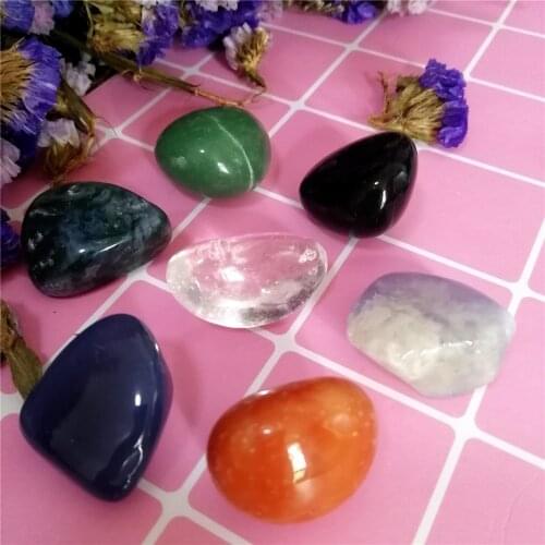 7pcs Reiki healing Madagascar gemstone tumble stone as gift for sick new quartz crystal palm stones and minerals