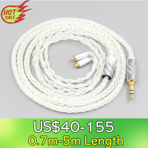 LN007696 2.5mm 4.4mm 99% Pure Silver 8 Core Headphone Earphone Cable For AKG N5005 N30 N40 MMCX Sennheiser IE300 IE900