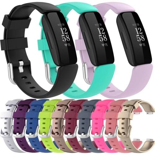 Soft Silicone Sports Watch Band Replacement For Fitbit Inspire 2 Smart Watch Fashion Bracelet Strap Accessories