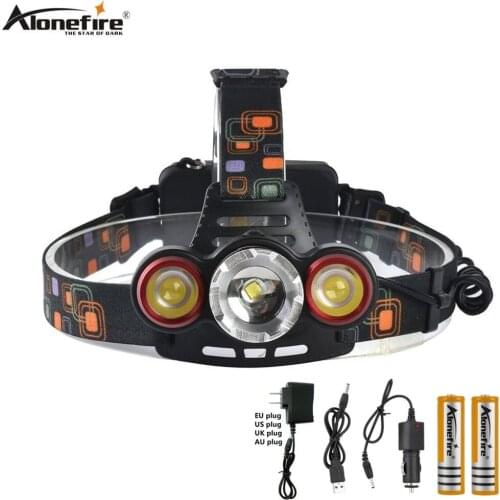 AloneFire HP93 T6 Zoomable headlamp zoom camping light led Rechargeable Headlamp CREE XM-L T6 + 2*LTS 6000 Lumens Flashlight