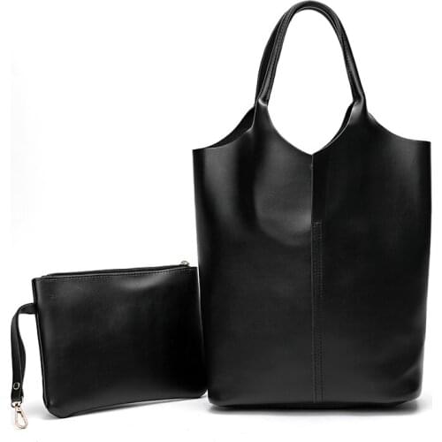 Casual Women Handbags Brand Designer Tote Bag Female Shoulder Bag High Quality PU leather Soft Ladies Middle Bag Set Whole Sale