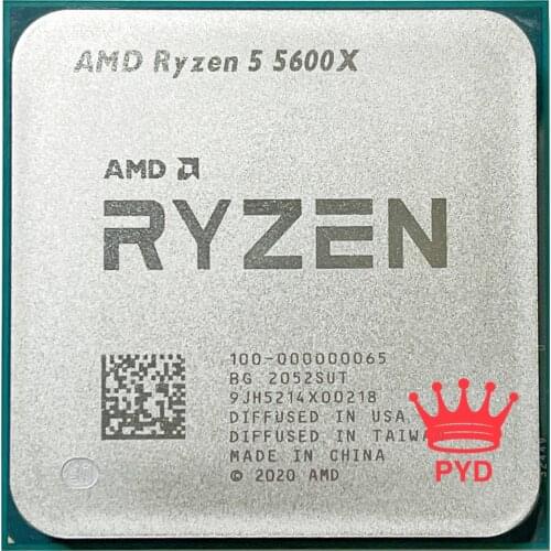 AMD Ryzen 5 5600X R5 5600X 3.7 GHz Six-Core Twelve-Thread CPU Processor 7NM 65W L3=32M 100-000000065 Socket AM4