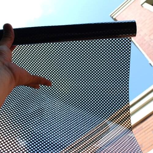 Self-adhesive glass film with reticulated glass sticker black shade window sticker, opaque sticker, black mesh car window film