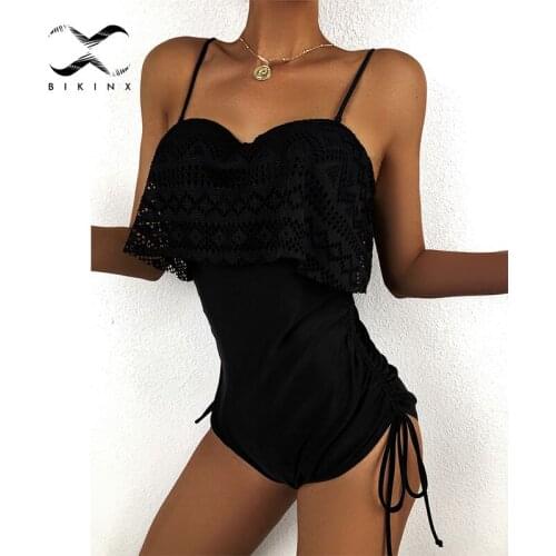 Sexy Solid string one-piece suit Patchwork lace womens swimsuit High cut swimwear Beach wear Plus size bathing suit Monokini