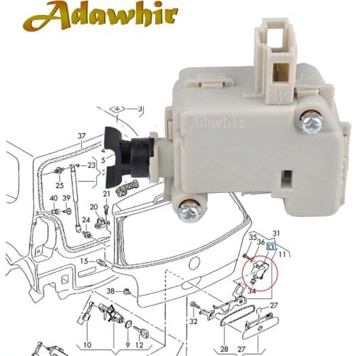 New Bootlid Trunk Tailgate Lock Servo Motor fit for VW Golf Jetta MK4 Passat B5 Beetle 3B5827061B 3B0959781C 7L6959781 1C0827425