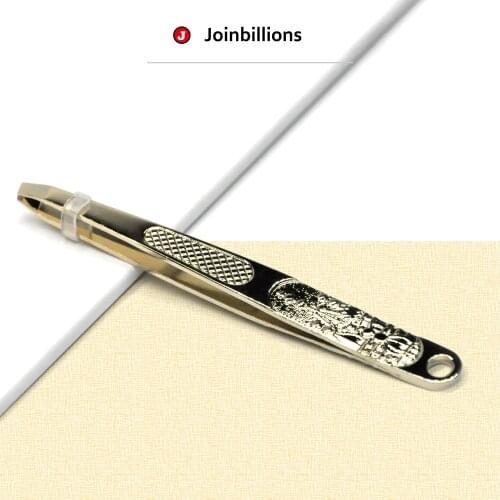 Stainless Steel Makeup Tweezers In Golden