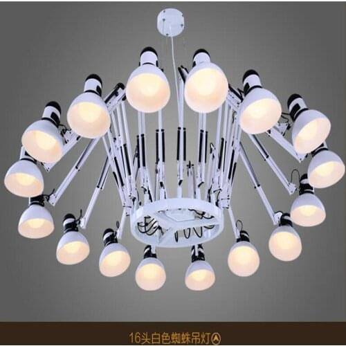 Modern Chandelier LED Mutant Spider Hanging Lamps Flexible Long Chandeliers Lighting Loft Living Room Foyer Luminaire Suspension