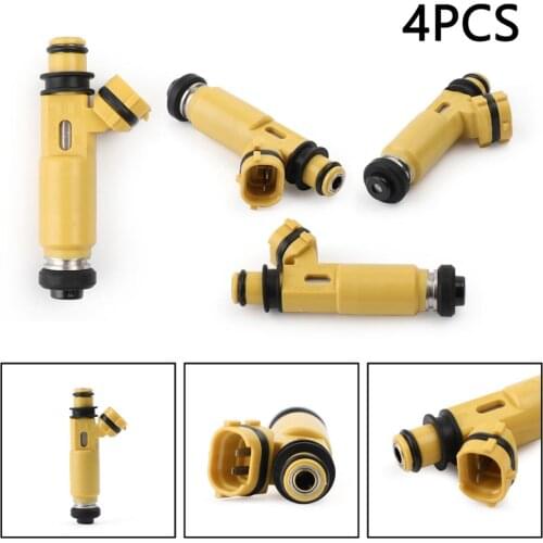 Areyourshop New 440Cc 4-Hole Yellow Denso Fuel Injectors 195500-4450 For Mazda 04-08 Rx-8 Fuel Injectors Car Auto Parts