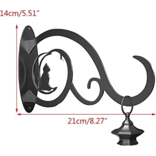 Iron Plant Hanger Wall Hook Hanging Flower Pot Lantern Support Plant Holder N58C