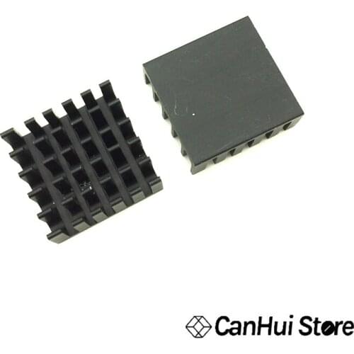 10 pcs Heatsink Cooling Fin Aluminum Radiator Cooler Heat Sink for IC Chip LED Silver 22*22*10mm Black 22X22X10mm LED Radiator