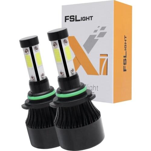 2Pcs 4Side H1 H3 Led Headlight Bulbs H7 LED Car Lights H4 880 H11 HB3 9005 HB4 9006 H13 6000K 4300K 16000LM Auto Headlamps