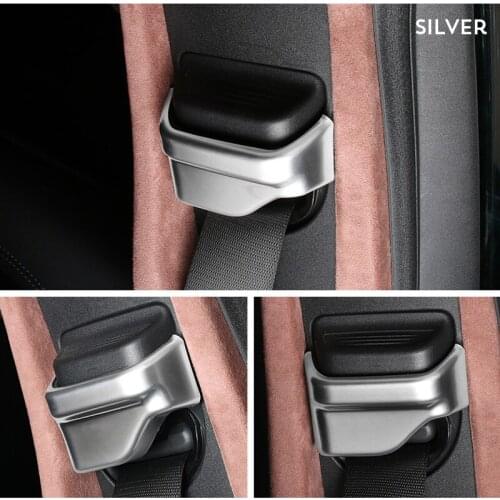 2 Pcs For Mercedes Benz C Class W205 2015 2016 2017 2018 ABS Accessories Interior Safety Seat Belt Decoration Cover Trim