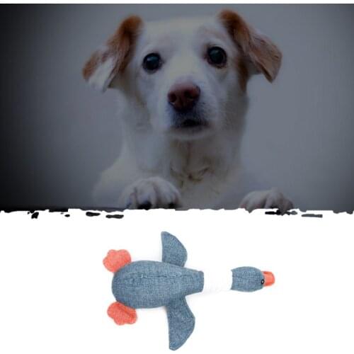 32*23cm Cartoon Wild Goose Plush Dog Toys Resistance Squeaky Sound Pet Toy For Cleaning Teeth Puppy Dogs Chew Supplies