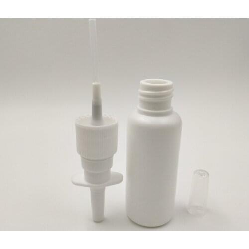 50+2sets 30ml White HDPE Nasal Spray Pumps bottle 1oz Oral Spray Applicators Nasal Atomizers with 20/410 nasal sprayer pump