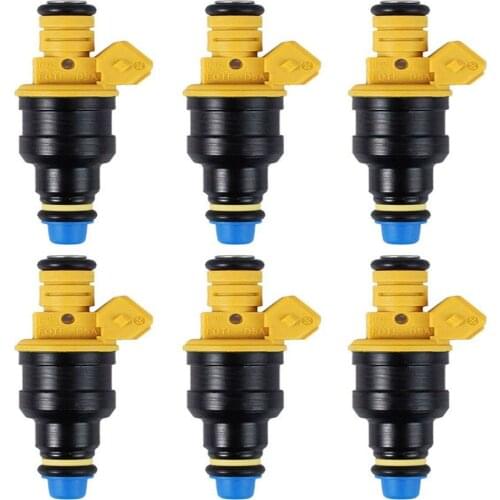 Set Of 6 Fuel Injector Nozzles For Re-manufactered 1988 - 1992 Volvo 740 744 745 940 944 Kombi 2.3L L4 0280150749 0 280 150 749