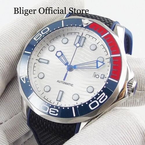 BLIGER Mens Wtach With Automatic Movement Sapphire Glass 41mm Wristwatch With Date Window
