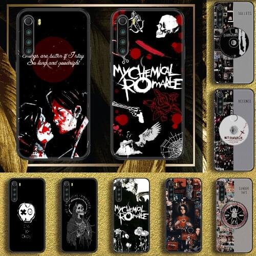 My Chemical Romance Rock Band Phone case For Xiaomi Redmi Note 7 7A 8 8T 9 9A 9S 10 K30 Pro Ultra black tpu cell cover painting