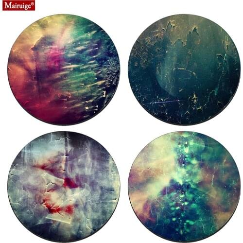 Black Mouse Pad Small Green Colour Texture Abstract Visual Arts Round Mousepad DIY Custom Gamer Pc Compute Desk Mat 20x20cm