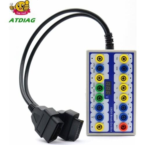 OBDII Protocol Detector OBD OBD2 Break Out Box OBDII Protocol Detector Diagnostic Tool Professional Auto Scanner