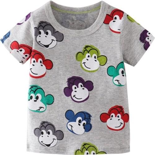 Funnygame Toddler Summer T shirts Cartoon Printed New 2020 Baby Cotton Clothing Casual Tees Tops Boys T shirts