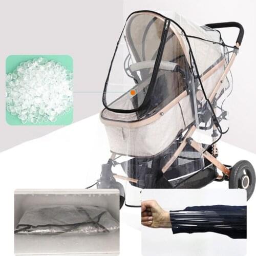 Stroller Rain Cover Trolley Umbrella Raincoat Side Ventilation Weather Shield Baby Car Accessories Universal