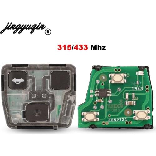 Jingyuqin Remote Car Key Shell 2/3 BTN For Toyota Yaris Prado Tarago Camry Corolla 315/433 Mhz Control