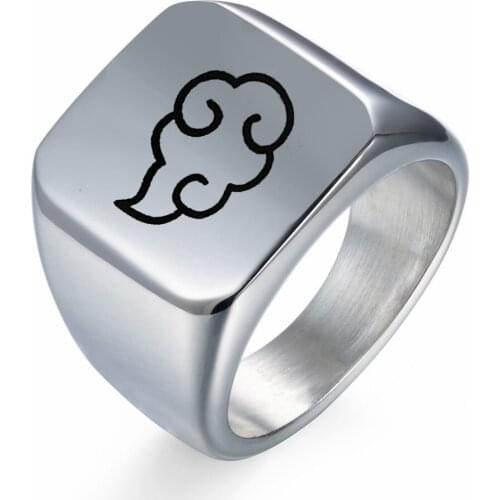 Anime Cosplay Cloud Rings Japanese Style Animation Cosplay Band Stainless Steel Jewelry Titanium Steel Mens Rings