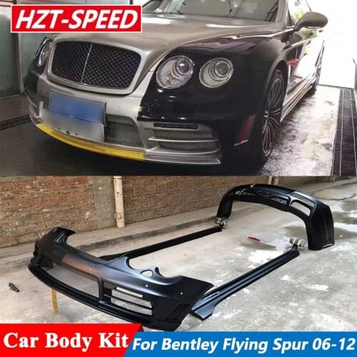 WD Style Car Body Modification Kit Unpainted FRP Material Front Rear Bumper Side Skirts With Mufflers For Bentley Flying Spur