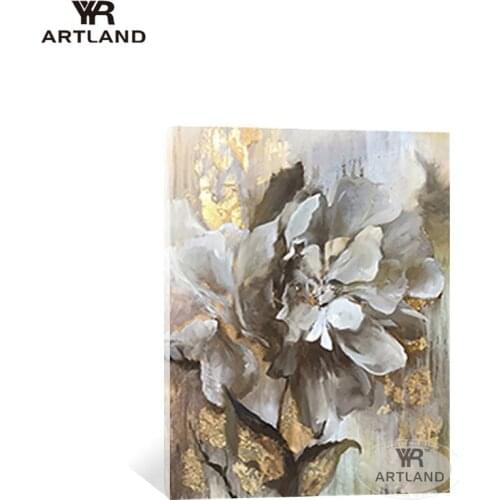 Beautiful flowers for home wall decoration Handmade canvas acrylic oil painting art hanging pictures for living room bedroom