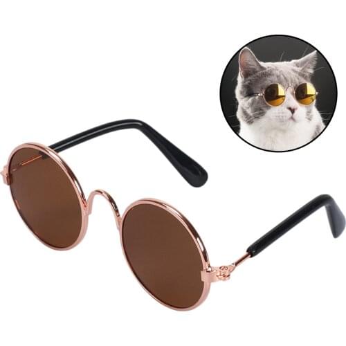 Mini Personality Trend Pet Sunglasses Creative Fashion Metal Classic Cat Sunglasses Pet Glasses For Cat Pet Clothing Accessories