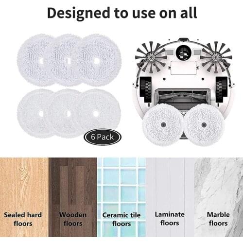 Reusable Replacement Mop Pads Compatible For Bissell 3115 Spinwave Hard Floor Expert Wet And Dry Robot Vacuum