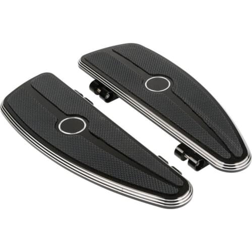 Motorcycle Black Half-Shield Burst Rider Footboard For Harley Touring Electra Glide Road Glide 86-20 FLD 12-16 Fatboy