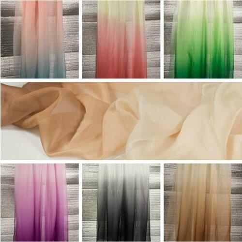Soft Rainbow Tulle Fabric Gradient Tencel Chiffon For Dress Skirt Pastel Netting Fabric by the metre 150cm Wide