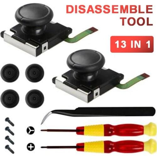 13-in-1 Repair Tools Kit Screwdriver Set for Nintendo Switch Joy-Con/Lite Replacement Joystick 3D Analog Thumb Stick Accessories