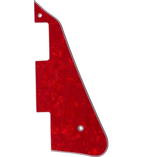 Musiclily Electric Guitar Pickguard for Gibson Les Paul Modern Style, 4Ply Red Pearl